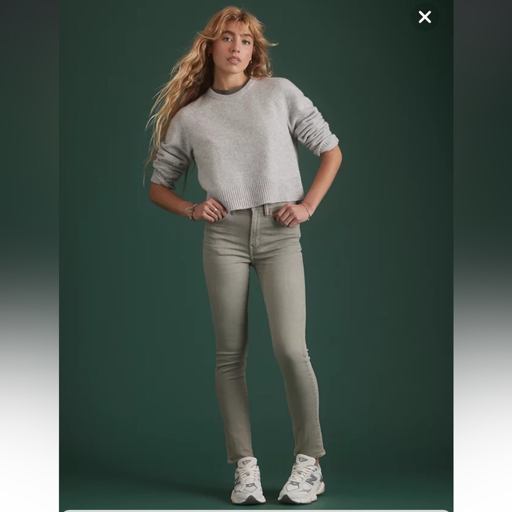 American Eagle Outfitters Green High Rise Jeans